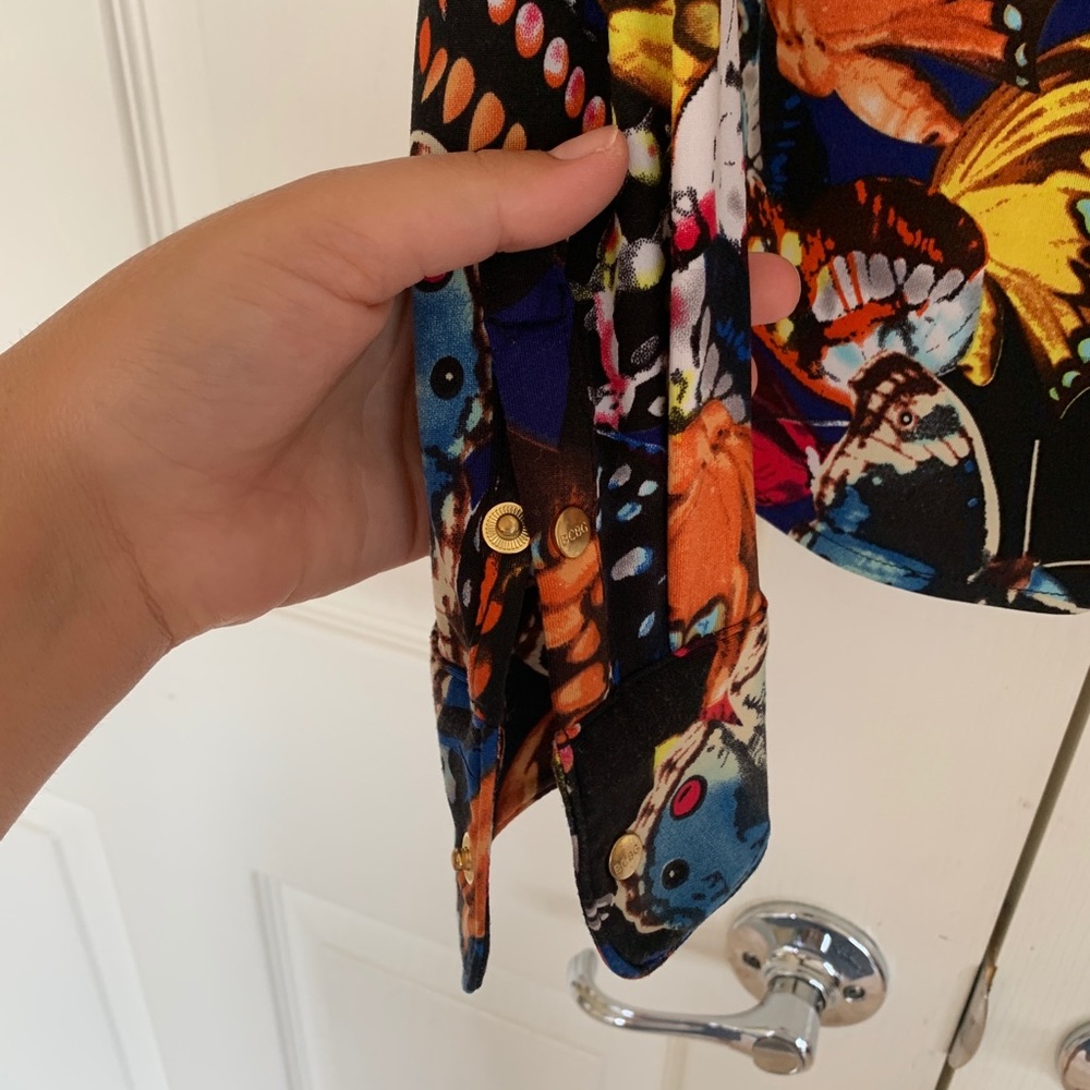 BCBG Max Azria Butterfly Button Up - Picture 10 of 15